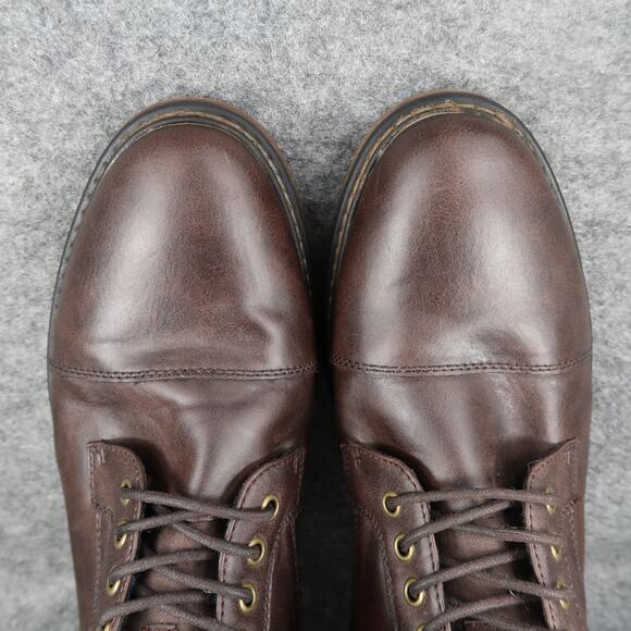 B-52 Bullboxer Shoes Mens 10 Boots Combat Biker Lace Up Zip Brown Casual Cap Toe main image 13